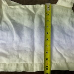 Zara White Linen Blend Top